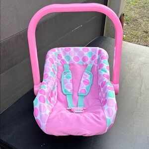 Pink and Blue Polka Dot Kids Toy Car Seat